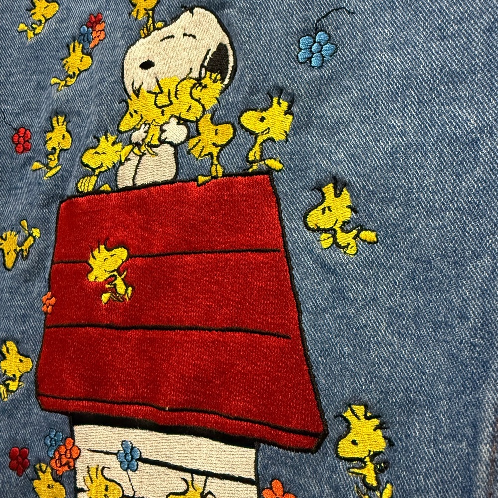 Vintage Snoopy and Woodstock Denim Jacket